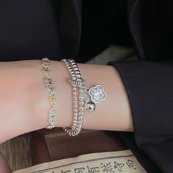 New Chinese Style Oil Drop Flower Unique Niche Design Bracelet Light Luxury High-end Sense Jewelry for Women
