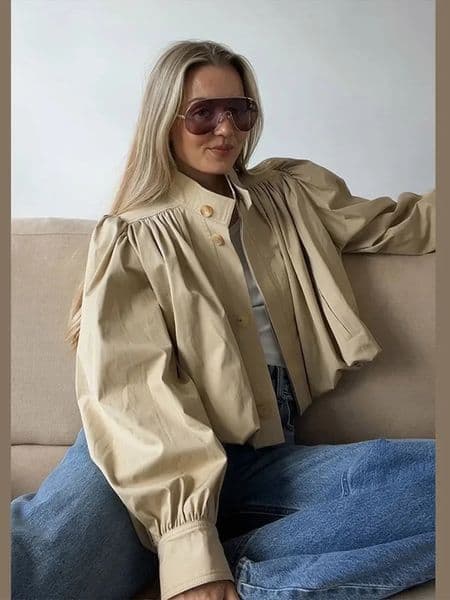 Fashion Stand Womens Trench Coat Long Sleeve Single-breasted Lady Bomber Jacket 2025 Spring Autumn High Street Outerwears 260114