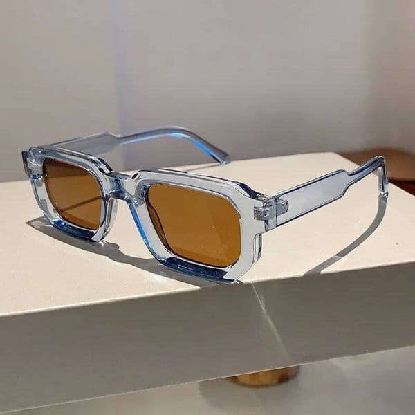 Men Vintage Rectangle Frame Sunglasses Fashion Retro Sun Glasses Luxury Brand Design UV400 Shades Eyewear Women Goggles 26Y0119