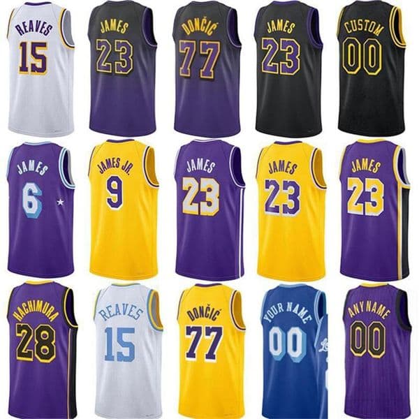 25 26 New Basketball Jerseys Lukaa Doncic James Bronny James Jr. Austin Reaves Rui Hachimura Dalton Knech Gabe Vincent Deandree Ayton Bryant Jersey Custom City