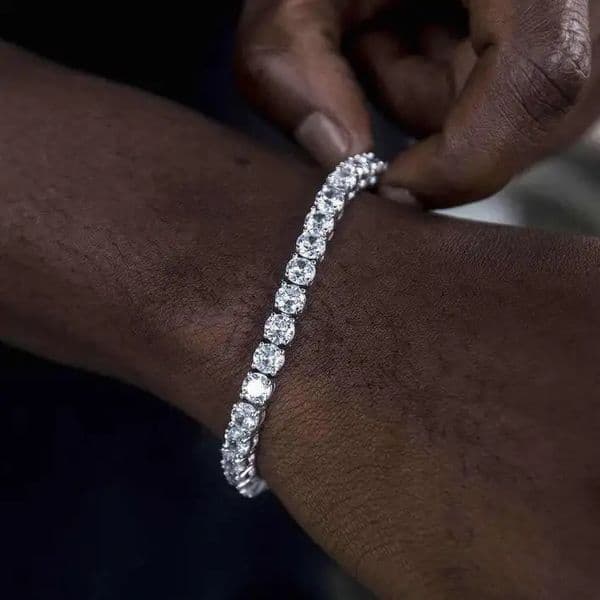 Crystal Tennis Bracelet Hip Hop for Men Homme Trendy Punk Zirconia Couple Chain on The Hand Streetwear Jewelry 260112