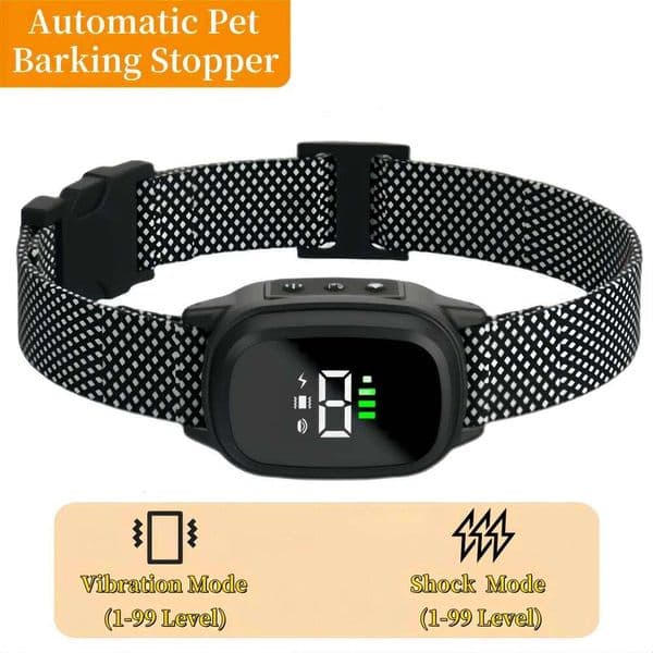 Waterproof Bark Collar,Rechargeable Anti-Bark Stop Barking,Dog Vibration Training Collar For Small,Medium Dog 26H0119