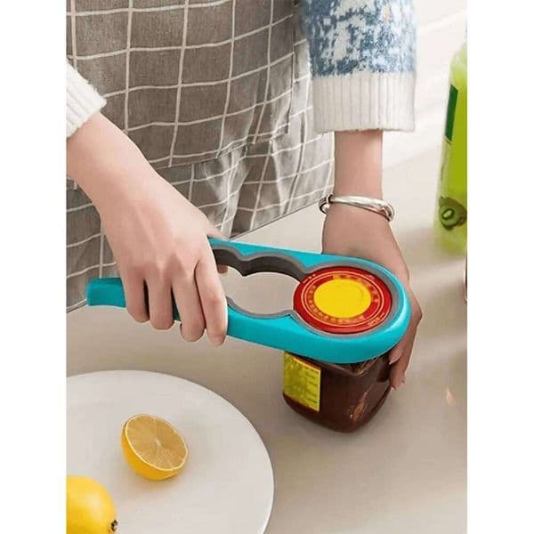 1Pc Ltifunctional Four In One Twist Lid Opener, Labor-Saving Kitchen And Daily Necessities Bottle Opener 26L0119 B2