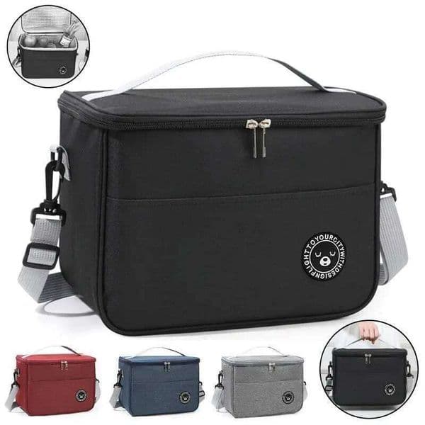 New Portable Lunch Bag Food Thermal Waterproof Office Cooler Lunchbox With Shoulder Strap Insulated Case Picnic Box 26Y0119