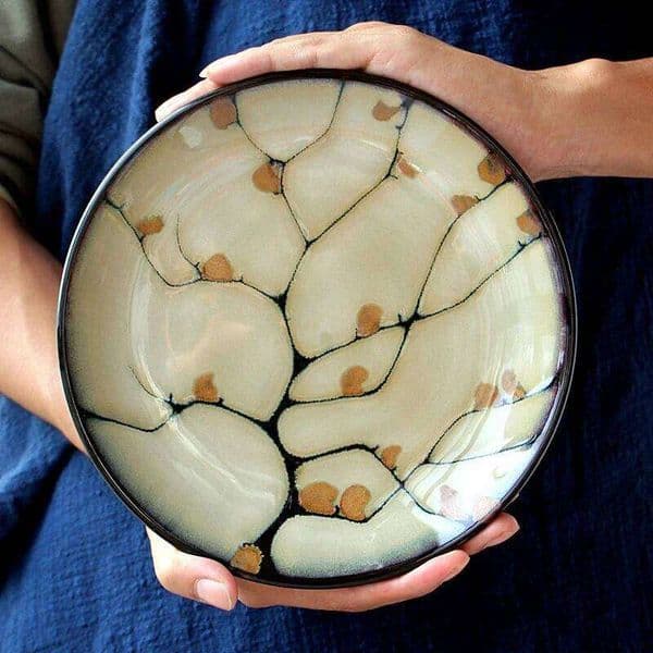 Plum blossom decorative dessert Decorative Western food plate plates Japanese kiln transformation Ceramic tableware 26H0119