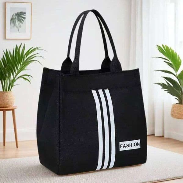 New Fashion Three Bar Oxford Lunch Box Handbag Portable Bento Bag 26Y0119