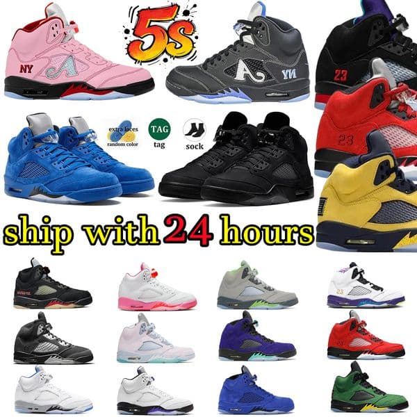 Designer shoes 5s basketball trainers mens women 5 Black Metallic black cat Grape Fire Red Boro Arctic Pink Wolf Grey Olive Green Bean Sail Red Suede sneakers