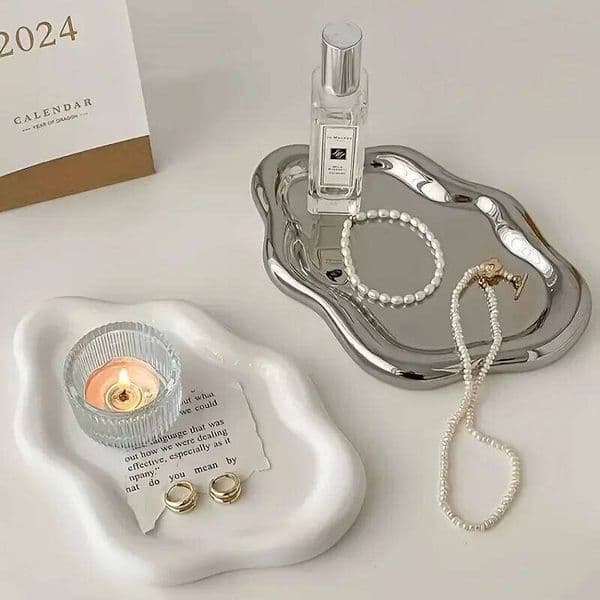 1pc Cloud-Shaped Jewelry Tray - Decorative Plate Earrings, Bracelets & Necklaces,Ideal Home Dcor Gift for Men and Women 26H0119