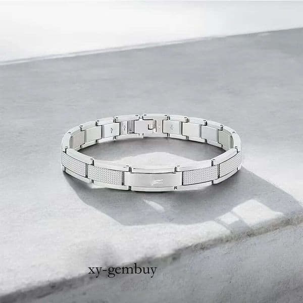 2026 Chain Crocodile Pattern Stainless Steel Designer Bracelet Tricolor Gold, Rose Gold & Silver - Durable Luxury Jewelry for Men and Women