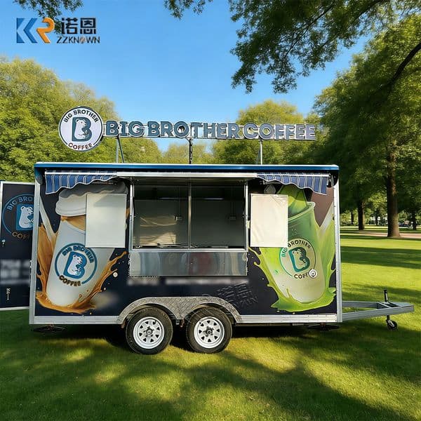 Concession Food Truck Trailer Full Kitchen Equipments Custom Street Bbq Food Truck Ice Cream Cart Mobile Bar Trailer For Sale