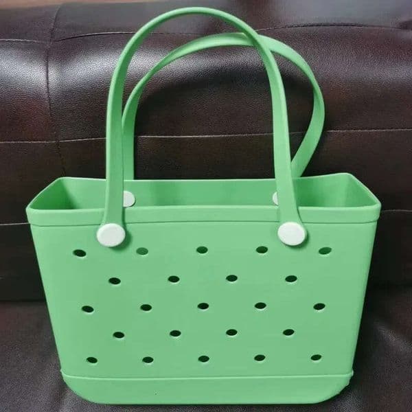 2026 New Waterproof Woman Eva Tote Large Shopping Basket Bags Washable Beach Silicone Bag Purse Eco Jelly Candy Lady Handbags 26L0119