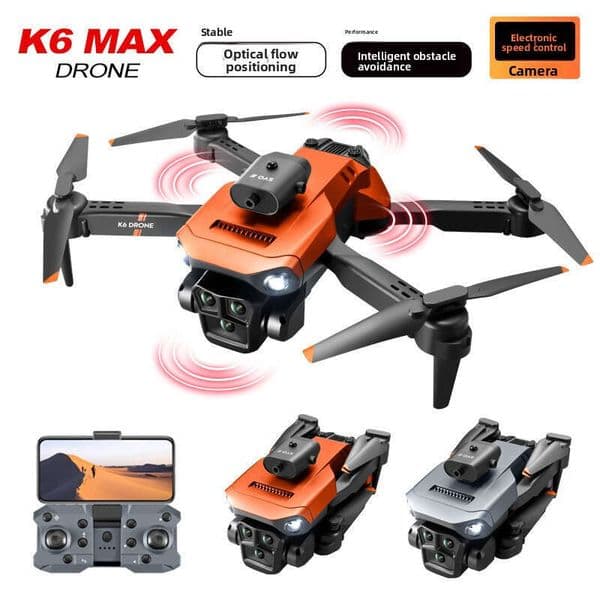 K6 MAX Triple Camera 4K Aerial Drone Four-Sided Obstacle Avoidance Remote Control Aircraft Optical Flow Positioning Quadcopter Cross-Border Kuhangxin