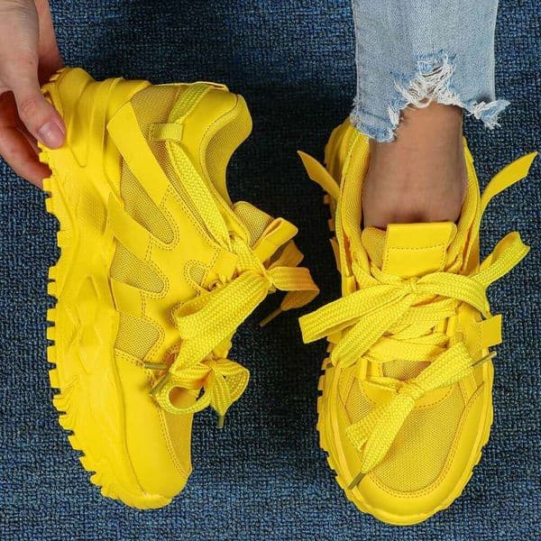 Trendy Thick-Soled Height-Increasing Dad Mesh Breathable Comfortable Casual Sneakers Couple Fashion Versatile Street Style Shoes