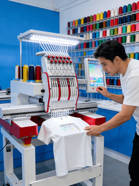10 Needles Single Head Embroidery Machine Caps Hat Tshirt 10 12 15 Needles Household Embroidery Machine 1 Head 10 Needle