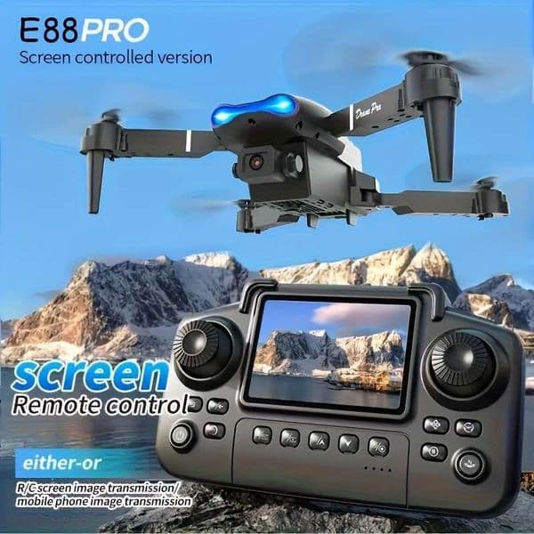 New Drone MAX Upgraded Version 2 Batteries, Equipped High-Definition 2.4-Inch Screen Control, Dual Camera Obstacle Avoidance Function, Brushless Xingkaisheng
