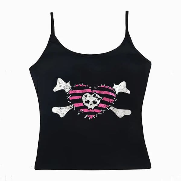 Summer Emo Harajuku 2000s Y2k Tops Sexys 90s Vintage Clothes for Women Womens Top Women Aesthetic Womens Blouses Tanks Camis 260119