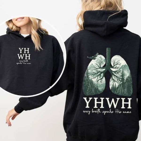 YHWH Christian Jesus Lung Print Men Women Hoodie Street Casual Retro Harajuku Classic Trend Autumn Winter Long-sleeve Sweatshirt C260120