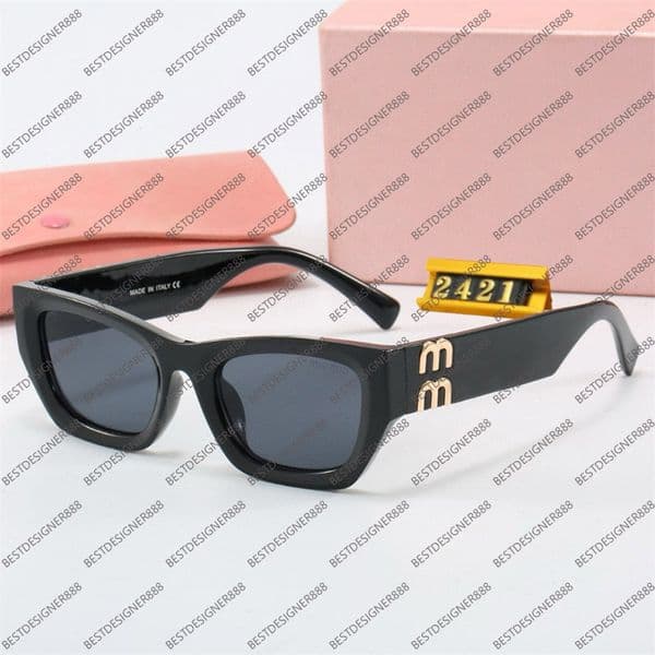Sunglasses For Women Designer Luxury Glasses Mu 5A High Quality Oval Eyewear MIuIuu Sunglasses Fashion Ladies Cat Eye Woman Glasses Lady Eyewears 35 Color