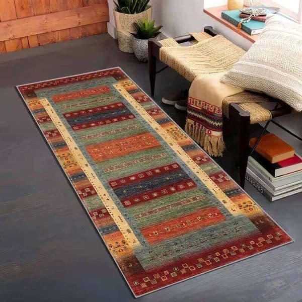 Easy Maintenance Coral Fleece Carpet Creative Color Blocks Kitchen Corridor Laundry Dining Room Rug for Decor X260120