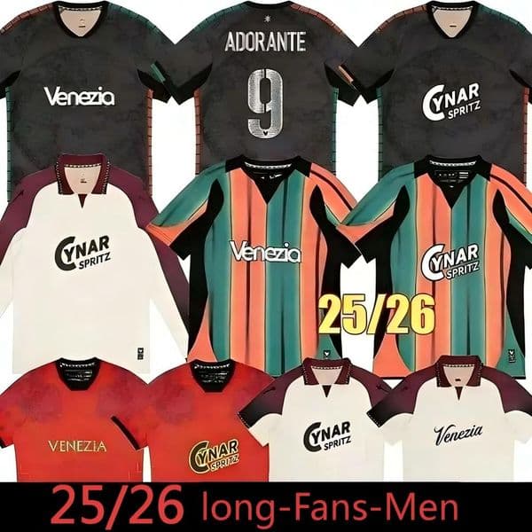 22 23 25 26 Venezia FC soccer Jerseys ZAMPANO YEBOAH 2025 2026 Venice Home away DUNCAN BUSIO ORISTANIO Football shirts NICOLUSSI POHJANPALO
