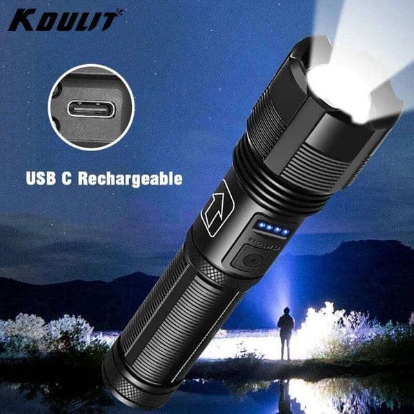Powerful 4 Core LED Flashlight Zoomable Aluminum Alloy XHP70.2 XHP50.2 Tactical Torch Usb Rechargeable Use 18650 Battery X260120
