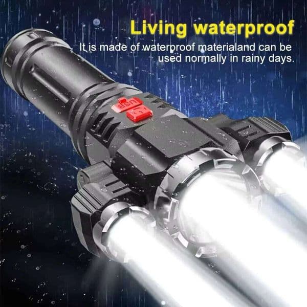 3LED Strong Waterproof LED Flashlight, Portable Camping Bike Light, Remote Outdoor, Car Emergency, Life-Saving Equipment X260120