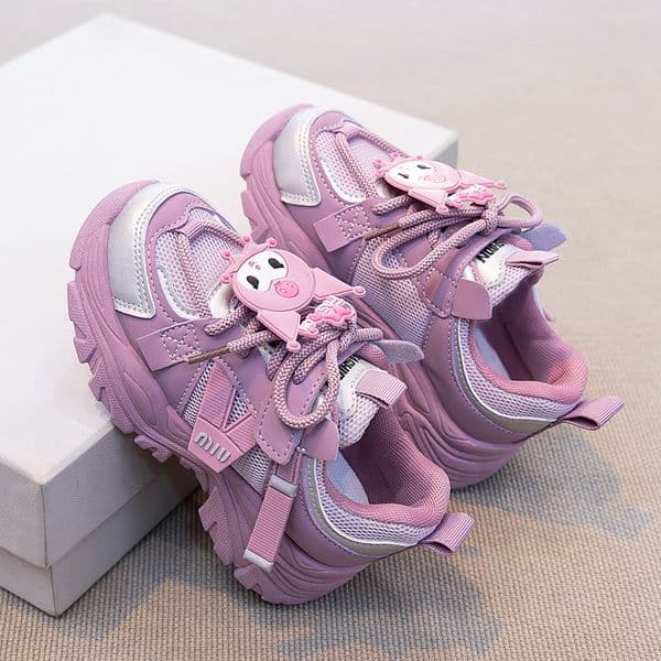 Children Durable Chunky Sneakers Mesh Breathable Soft Sole Running Shoes Outdoor Lightweight Fashion Sneakers for Girls Free shipping