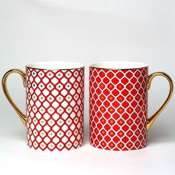 Chic Bone White Porcelain Bridal Anniversary Present Mugs with Personalized Message Option