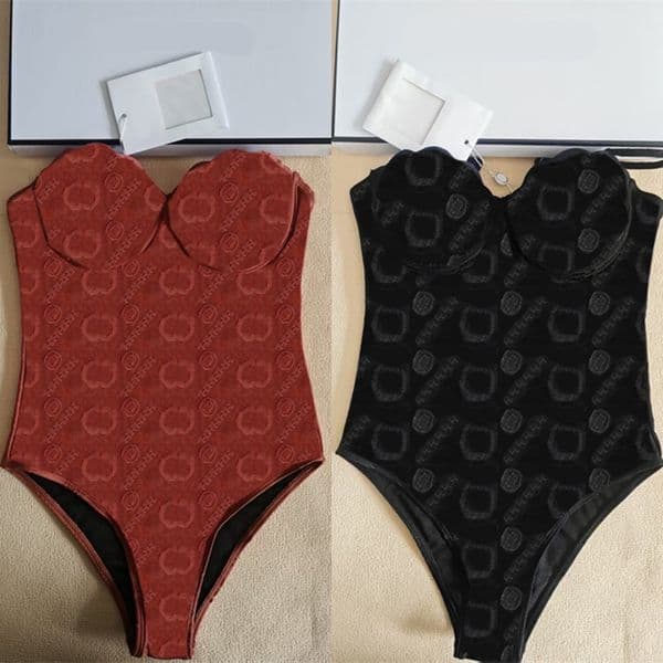 Women Designer Sexy Swimsuit Stylish Slim Fit Bandeau Bikini Swimwear Summer Island Vacation Style Pool Party Bodysuit
