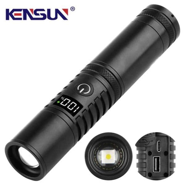 Super Bright Spotlight Long Range Flashlight Type-C Charging Outdoor Strong Light Lantern LED Tactical Torch Lamp For Hiking X260120
