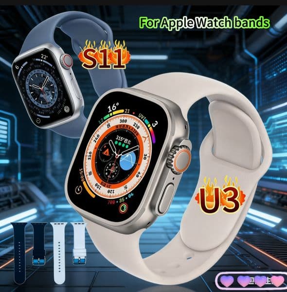 Suitable for Apple Watch Ultra 3 and S11 series, 46mm and 49mm watch faces, wireless Bluetooth sports silicone case
