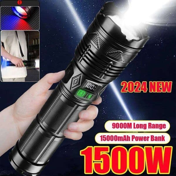 Ultra Bright LED High-power Rechargeable Tactical Telescopic Zoom Torch Flashlight Outdoor Camping Fishing Lantern X260120