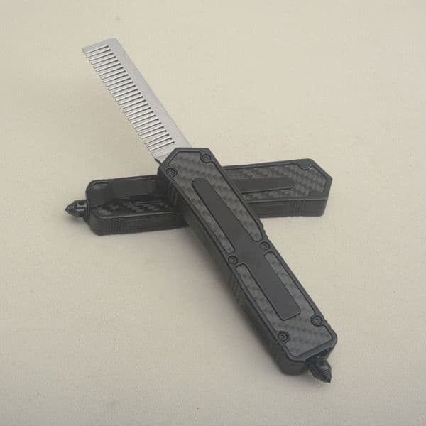 High Quality G7203 Comb Knife 440C Satin Blade Zn al alloy with Steel Grit Handle Outdoor Survival Tactical Knives with Nylon Bag