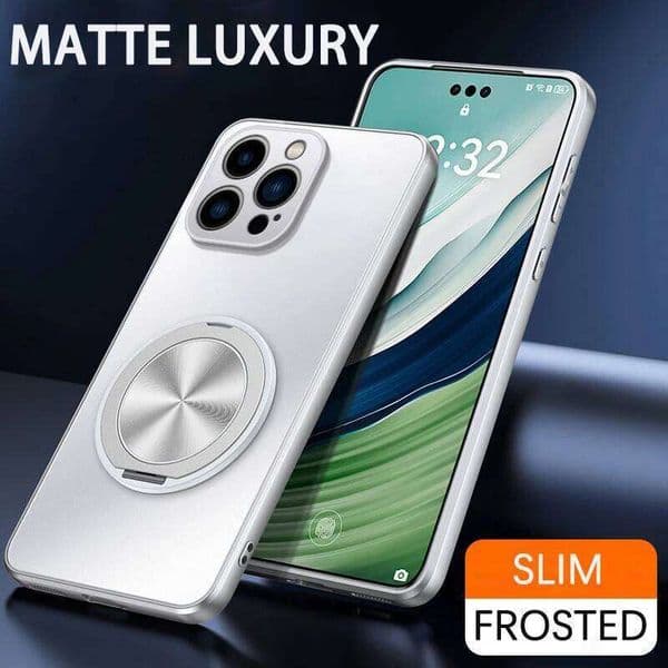 Case For iPhone 17 Air 16 E 15 14 Plus 13 12 Mini 11 Pro X XR XS Max AG Matte Ring Holder Magnetic Back Cover Shockproof Bumper Z260121