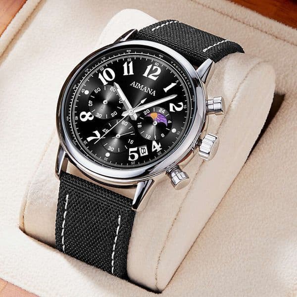 AIMANA Swiss Brand New Men's Multi-Function Waterproof Fashion Quartz Watch Trade Hot-Selling Cross-Border Wholesale