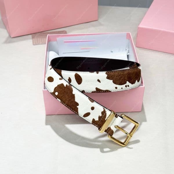 Designer M style needle belt men/Women Horsehair Leather Belt 34mm Metal Buckle First Layer Cowhide Laser Engraved Logo