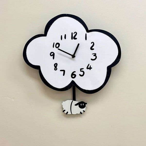 Cartoon Swinging Cute Home Decor for Living Bedroom - Room Decoration Silent Wall Clock 26Y0121