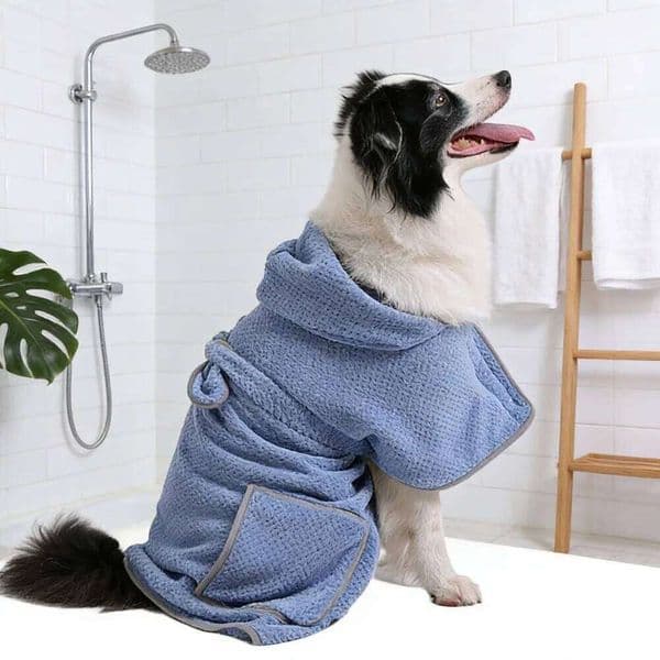 Soft and Absorbent Dog Towel Bathrobe Full - Coverage Pet Bathing Apparel for Canines 26H0121