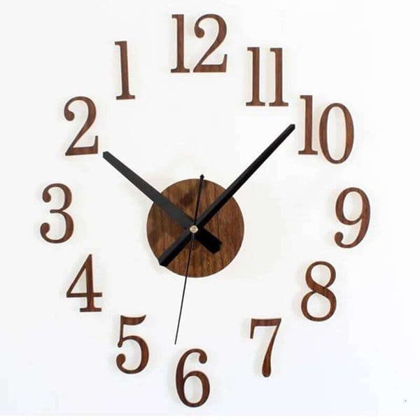 Retro DIY digital decorative clock wall stickers clockwise fashion watches creative cute Reversing Times Backflow Left move 26L0121