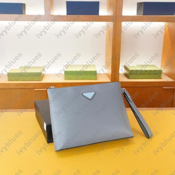 Fashionable Mens Simple Exquisite Business Style Briefcase Classic Triangular Letters High Quality And Versatile Handbag For Men