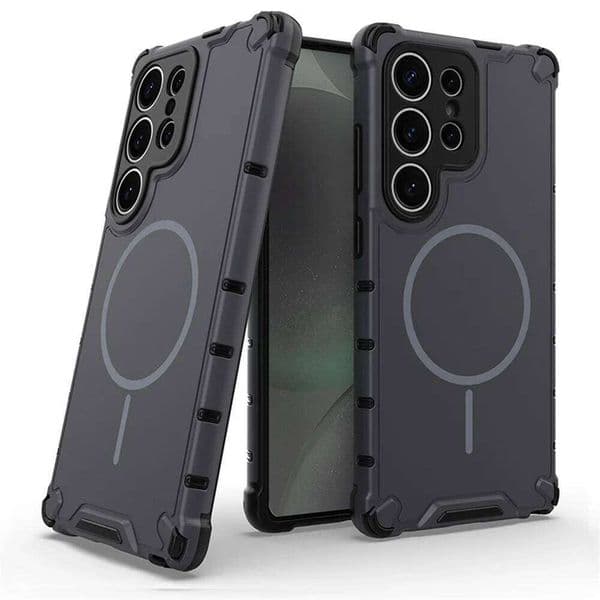 Anti-slip Bumper Armor Magnetic Phone Case Samsung S24 S25 S26 Plus S23 Ultra A56 A55 A54 A35 A34 A25 A15 For Cover Z260121