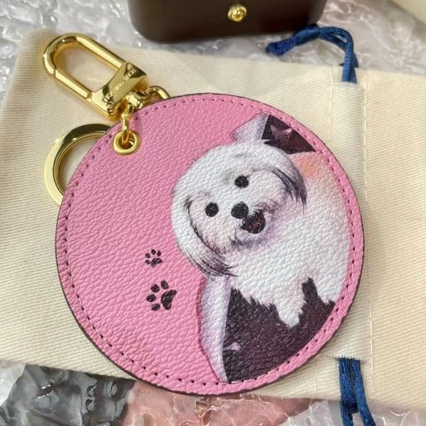 Designer Bag Charms Luxury Brand Bag Pendant Clover Keychain Leather Wallet Keychains Accessory Gift no Box