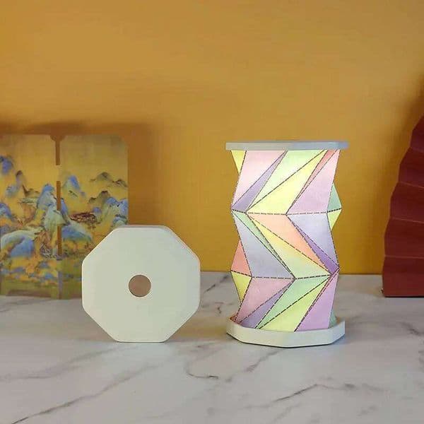 Folding Desk Mini Paper Lantern Portable Table Lamp Rechargeable Dimmable Night Light for Living Room Bedroom Decor Gift C260121