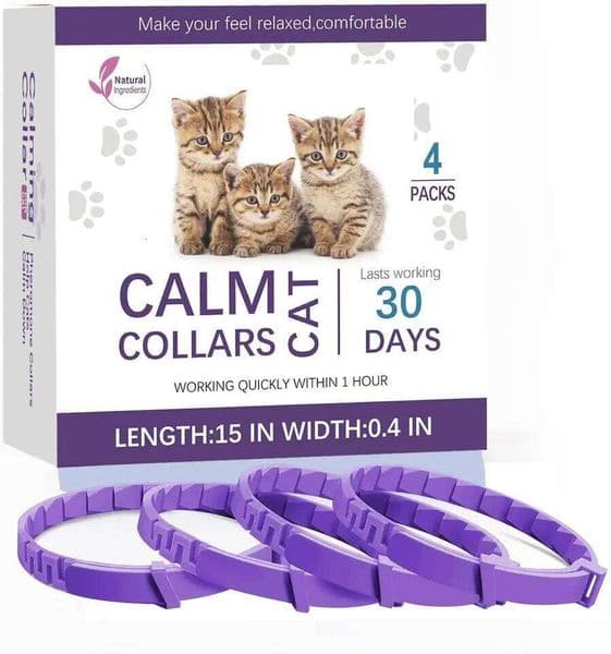 Calming For Cats Dogs Adjustable Anxiety Pheromone Reducing Pet Collar Lasting Natural Calm Relax Soothing Collars 26W01121