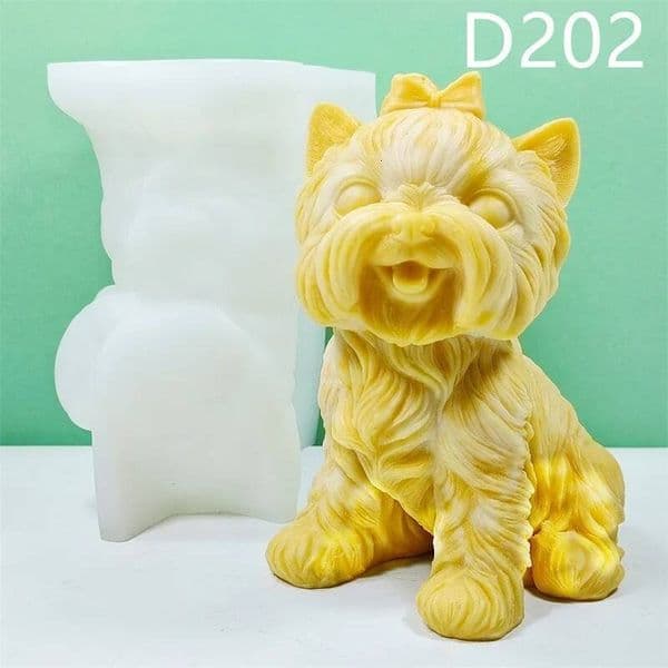 Valentine's Day Large Teddy candle cartoon dog resin silicone mold New Year Christmas gift home decor ddmySat