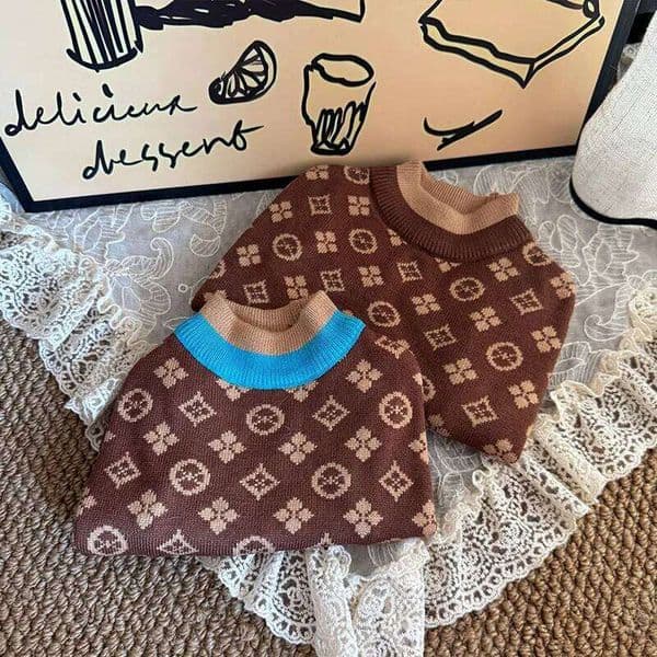 100% Cotton Soft Warm Winter Clothes Xs-2Xl Pet Knitted Jupmers 2 Legged French Bull Dog Sweaters