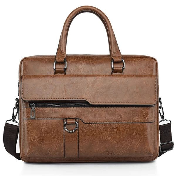 Men Handbag Leather Man Briefcase for Laptop Messenger Men Leather Shoulder Bag Business Portfolio For A4 Document 260119