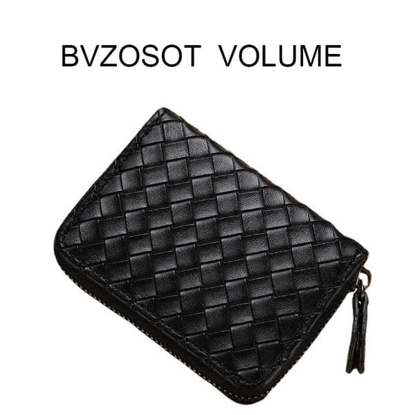 New Hand-Woven Card Holder Casual Fashion Zipper Pouch with Multi-Card Slots for Coins & Cards 2026