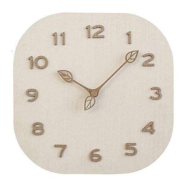 Modern Personality Simple Square Light Luxury Wooden Design Home Living Room Bedroom Clock for Wall Decor 26Y0121