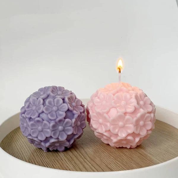 Bestseller 3D Daisy Ball Silicone Diy Spherical Flower Soap Candle Plaster Crafts Resin Cement Mold Valentine's Day Gift ddmySat